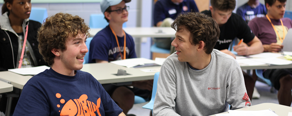 Students laughing